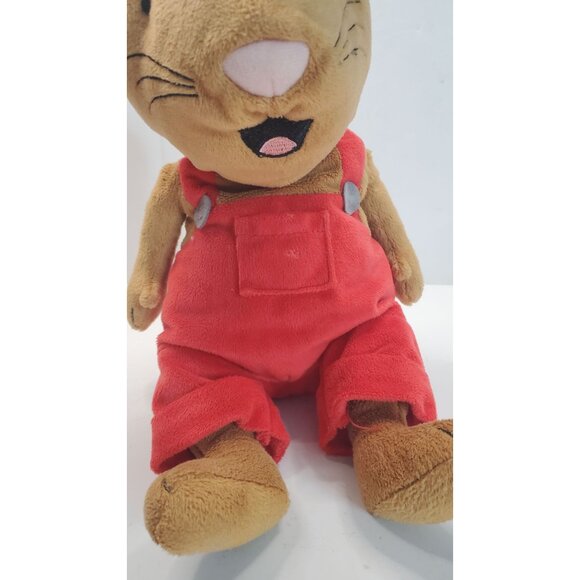 Mouse Stuffed Animal Plush 15" Toy Wearing Red Overalls Give A Mouse A Cookie - Picture 3 of 8
